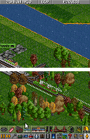 Rail-building menu bar, optimized for NDS screen